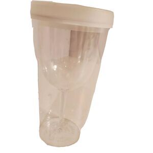 Wine Travel Cup with Wine Glass Inside Plastic Funny Gag Gift for Wine Lover